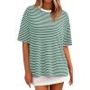 Green White Striped
