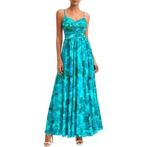 PRETTYGARDEN Women’s Floral Maxi Dress Summer Outfits 2026 Spaghetti Strap Flowy Long Sundress Beach Vacation Boho Dresses(Green Floral)
