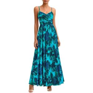 PRETTYGARDEN Women’s Floral Maxi Dress Summer Outfits 2026 Spaghetti Strap Flowy Long Sundress Beach Vacation Boho Dresses(Lake Blue Floral)