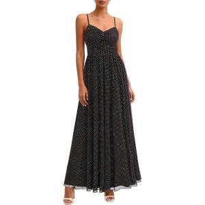 PRETTYGARDEN Women’s Floral Maxi Dress Summer Outfits 2026 Spaghetti Strap Flowy Long Sundress Beach Vacation Boho Dresses(Polka Dot Black White)