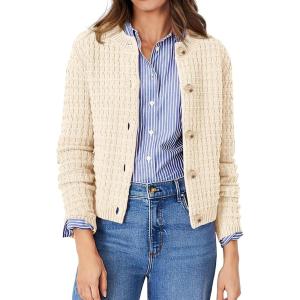 PRETTYGARDEN Women’s Knit Cardigan Sweaters Casual Long Sleeve Open Front Button Down Trendy Jackets Outerwear(Beige)
