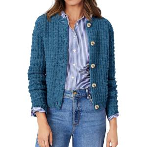 PRETTYGARDEN Women’s Knit Cardigan Sweaters Casual Long Sleeve Open Front Button Down Trendy Jackets Outerwear(Blue)