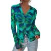 Floral Blue Green