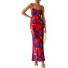 Navy Red Floral