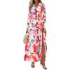 Floral Apricot Rose Red