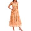 Floral Apricot Orange