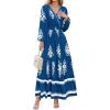 Floral Lake Blue White