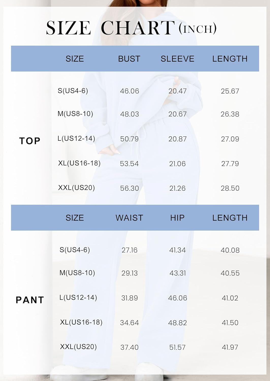 imagePRETTYGARDEN Womens 2 Piece Outfits Fall Sweatsuits Oversized Hoodies Wide Leg Sweatpants Tracksuits Lounge Matching SetsLight Blue