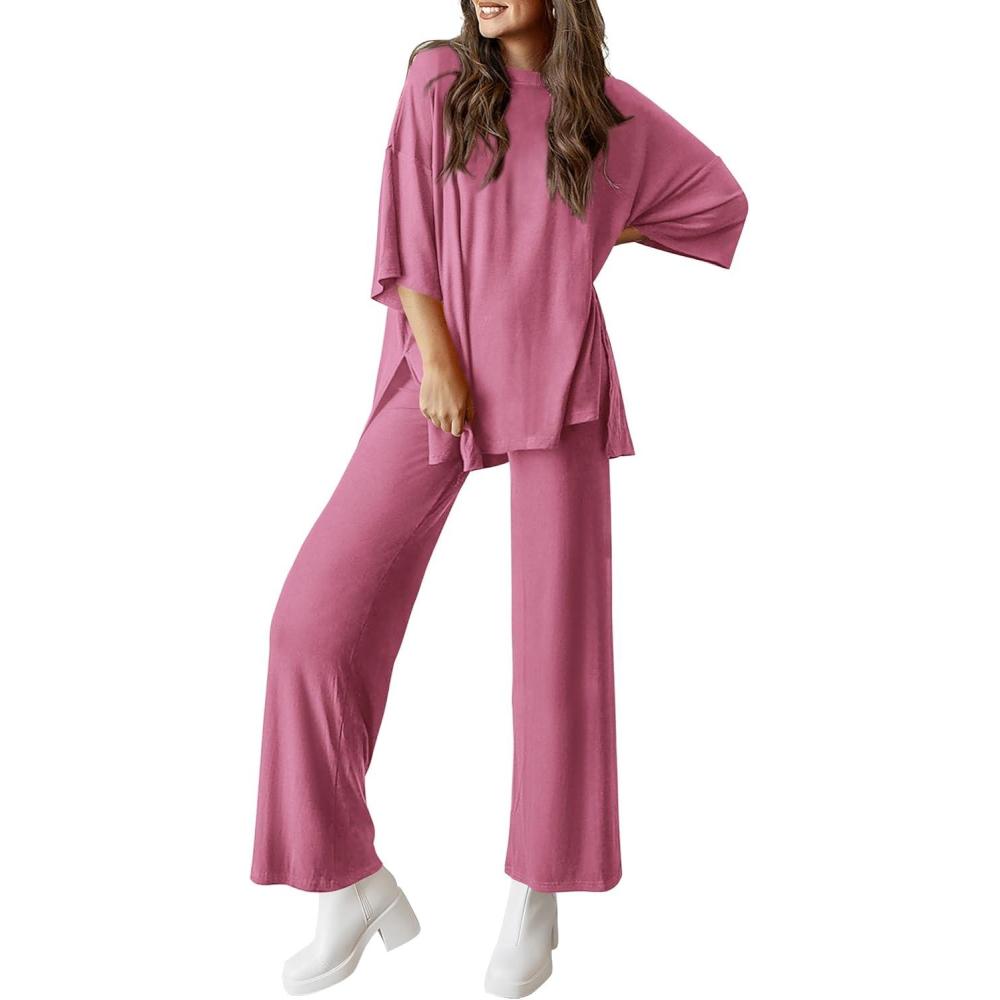imagePRETTYGARDEN Two Piece Sets for Women Summer Fashion Lounge Matching Set 2026 Spring Travel Vacation Airport Outfits ClothingPink