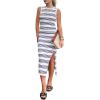 Striped White Navy