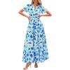 White Blue Floral
