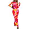 Red Purple Floral