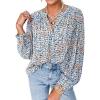 Floral Blue White
