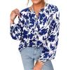 White Blue Floral