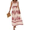 Floral Apricot Wine Red