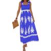 Floral Royal Blue White