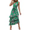Floral Green Pink