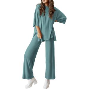 PRETTYGARDEN Two Piece Sets for Women Summer Fashion Lounge Matching Set 2026 Spring Travel Vacation Airport Outfits Clothing(Fruit Green)