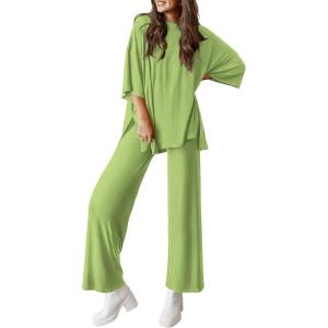 PRETTYGARDEN Two Piece Sets for Women Summer Fashion Lounge Matching Set 2026 Spring Travel Vacation Airport Outfits Clothing(Light Green)