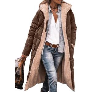PRETTYGARDEN Women’s 2026 Winter Fashion Clothes Oversized Shearling Fleece Long Coats Jackets(Dark Coffee)