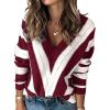 Striped Wine Red