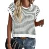 Striped White Dark Green