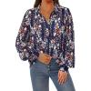Navy White Flower