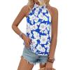 Royal Blue White Flower