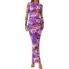 Floral Grey Purple