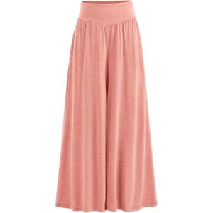 PRETTYGARDEN Women’s Summer Wide Leg Trouser Pants Casual High Waisted Flowy Palazzo Lounge Pant with Pockets