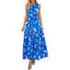 Blue White Print