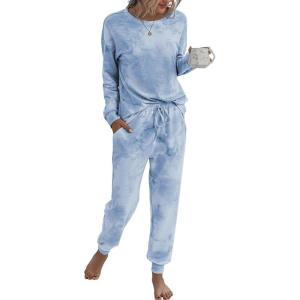 PRETTYGARDEN Women’s Two Piece Loungewear Fall Casual Long Sleeve Tops Jogger Pants Pajama Sets Matching Outfits Clothing(Grey)