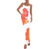 White Orange Floral