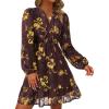 Floral Brown Yellow