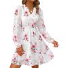 Floral White Red