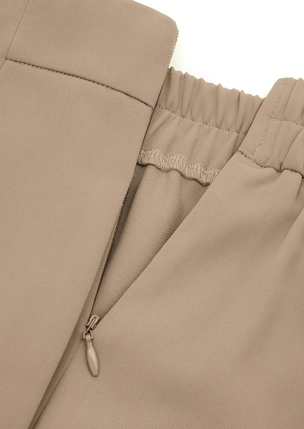 imagePRETTYGARDEN Womens Wide Leg Dressy Pants High Waisted Fashion Business Casual Work Office Trousers Palazzo PantCamel