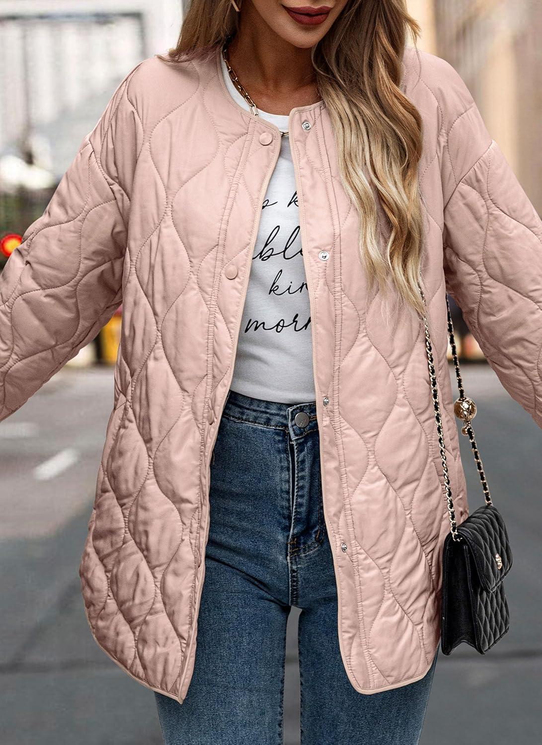 imagePRETTYGARDEN Womens Fall Clothes Trendy Casual Lightweight Jackets Oversized Winter Coat Outerwear with Pockets