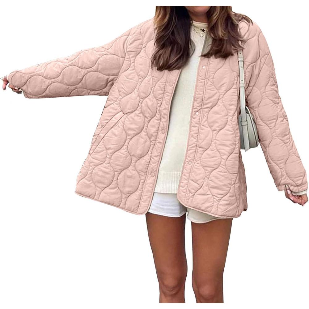imagePRETTYGARDEN Womens Fall Clothes Trendy Casual Lightweight Jackets Oversized Winter Coat Outerwear with Pockets
