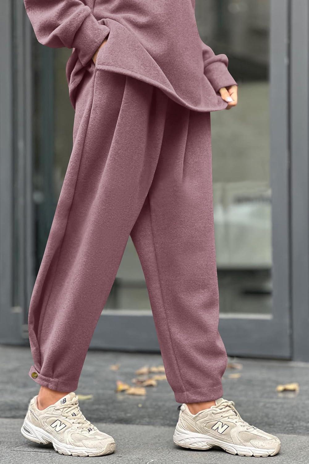 imagePRETTYGARDEN Womens Fall Two Piece Outfits Long Sleeve Tracksuit Set Turtleneck Pullover Tops Casual Pants Sweatsuits