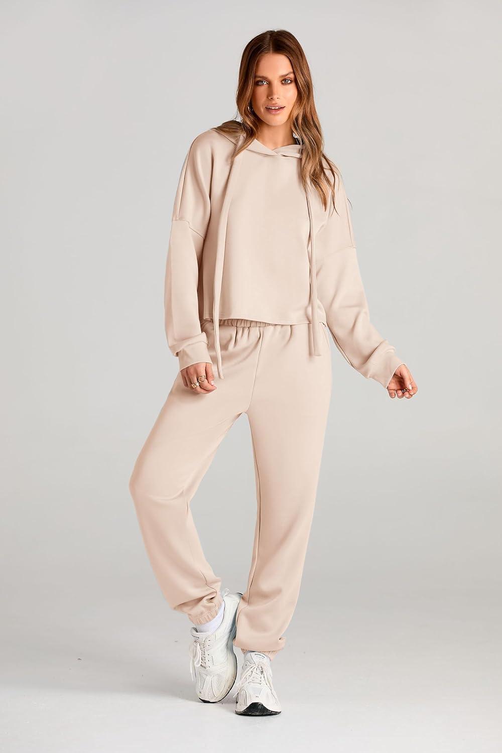 imagePRETTYGARDEN Womens Fall Two Piece Outfits Sweatsuits Set Long Sleeve Hoodies Sweatshirt Pullover Sweatpants Y2K Tracksuits