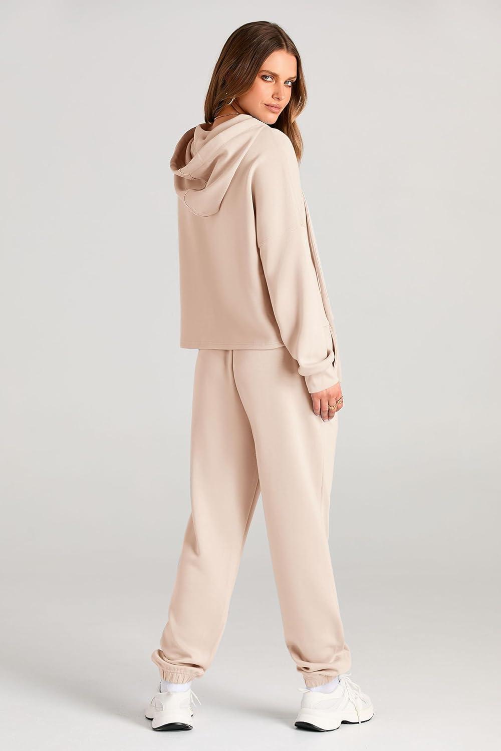 imagePRETTYGARDEN Womens Fall Two Piece Outfits Sweatsuits Set Long Sleeve Hoodies Sweatshirt Pullover Sweatpants Y2K Tracksuits