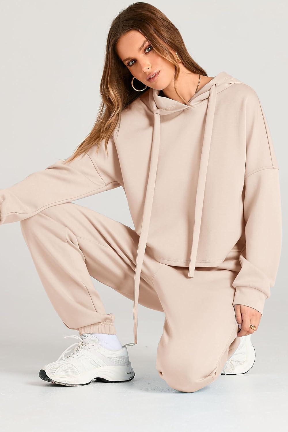 imagePRETTYGARDEN Womens Fall Two Piece Outfits Sweatsuits Set Long Sleeve Hoodies Sweatshirt Pullover Sweatpants Y2K Tracksuits