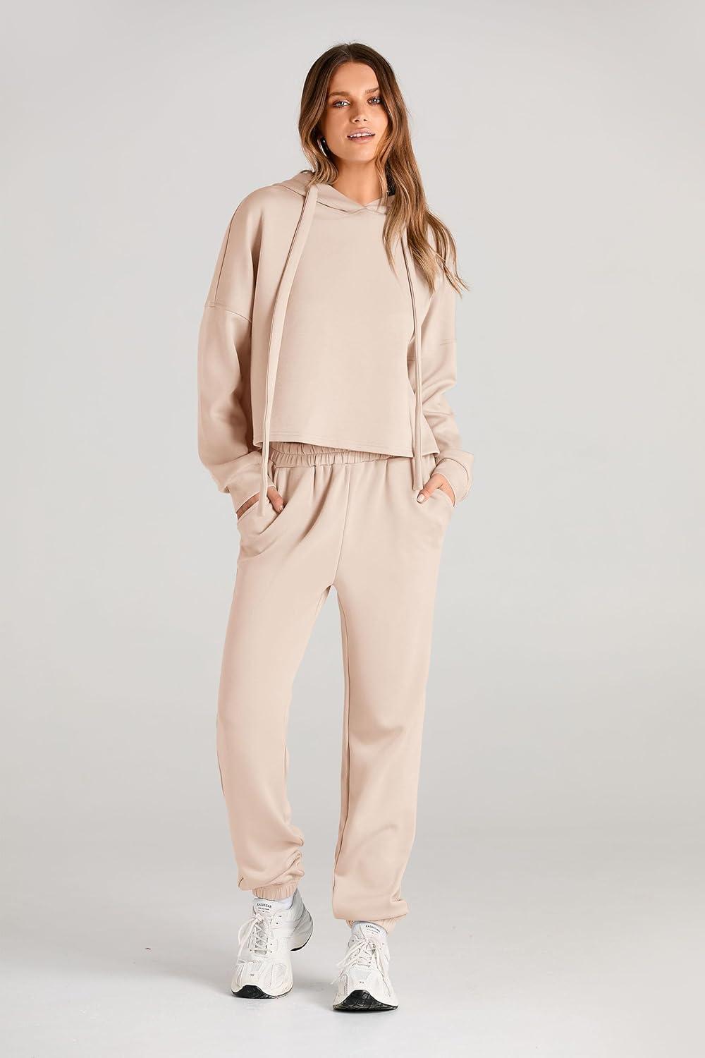 imagePRETTYGARDEN Womens Fall Two Piece Outfits Sweatsuits Set Long Sleeve Hoodies Sweatshirt Pullover Sweatpants Y2K Tracksuits