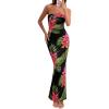 Floral Black Red