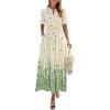 Apricot Green Floral