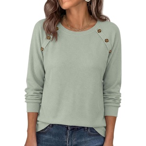 PRETTYGARDEN Long Sleeve Shirts for Women Waffle Knit Tops Fall Fashion 2026 Dressy Casual Loose Tunic Blouse Winter Clothing(Sage Green)