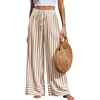Striped Khaki White