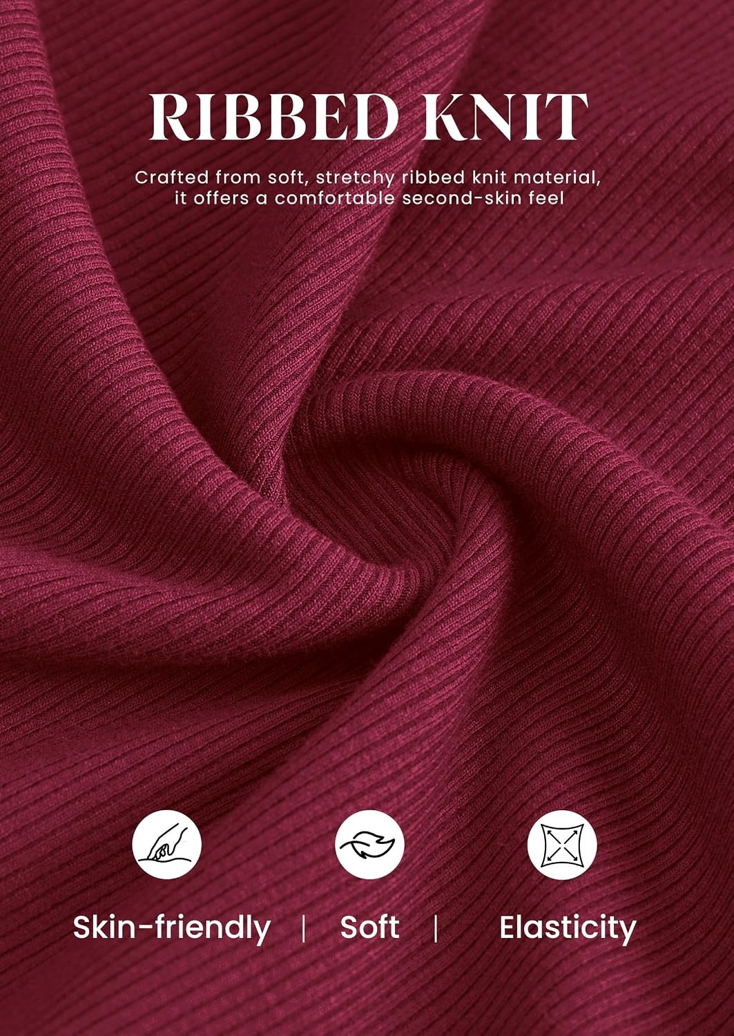 image:imagePRETTYGARDEN Womens Long Bell Sleeve Mock Neck Ribbed Tops Ribbed Flare Bell Sleeve Top Flattering Ruched Waist Y2K Clothes Dressy Casual Shirts Fall Winter Work Going Out OutfitsWine Red