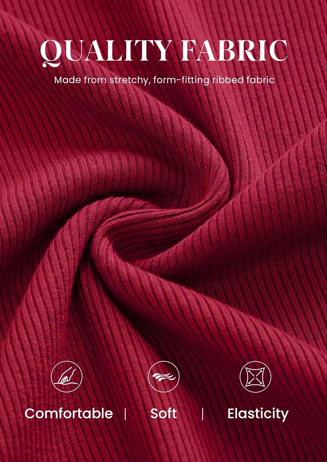 image:imagePRETTYGARDEN Womens Bell Long Sleeve Shirts Going Out Tops Soft Stretchy Ribbed Knit Square Neck Slim Fit Y2K Clothes Trendy Side Ruched Layering Tee for Casual Fall amp Winter WearBurgundy