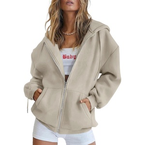 PRETTYGARDEN Women’s 2026 Spring Zip Up Y2K Hoodies Casual Long Sleeve Sweatshirts Fall Winter Track Jackets with Pockets(Grey Khaki)